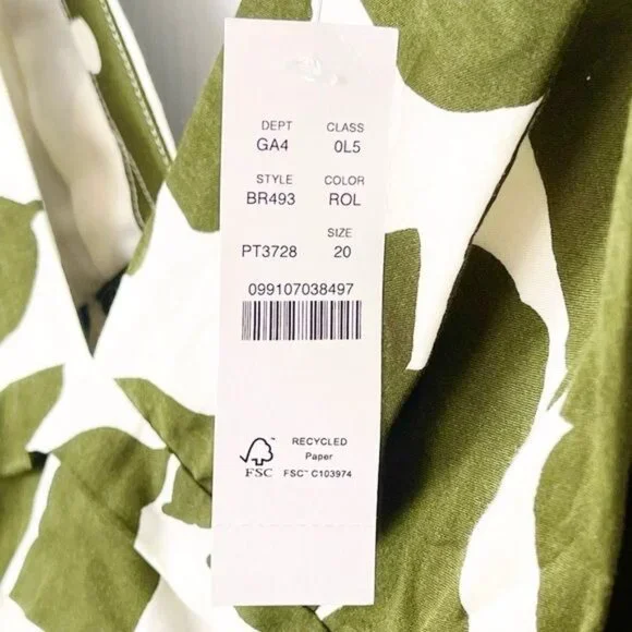 J. Crew Collection plunge-neck tiered dress in leafy floral Size 20 - Picture 4 of 11